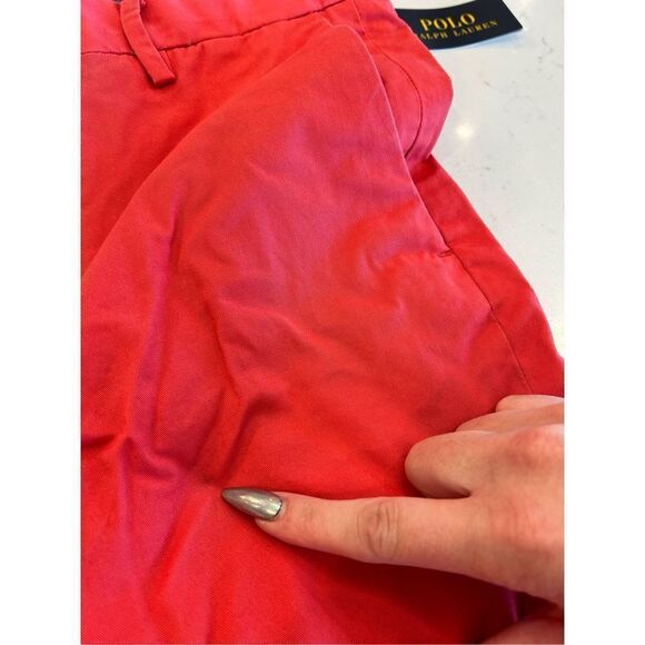 NWT Ralph Lauren polo spring red straight chino pants size 29x30 flaw - Picture 8 of 8